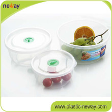 Cheap Custom Plastic Crisper Fresh Round Food Container